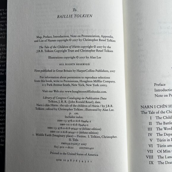 "The Children of Húrin" by J.R.R. Tolkien Edited by Christopher Tolkien - Picture 3 of 6